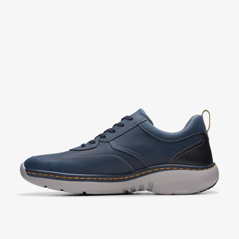 Navy Leather Clarks Pro Lace | CLKS-84240