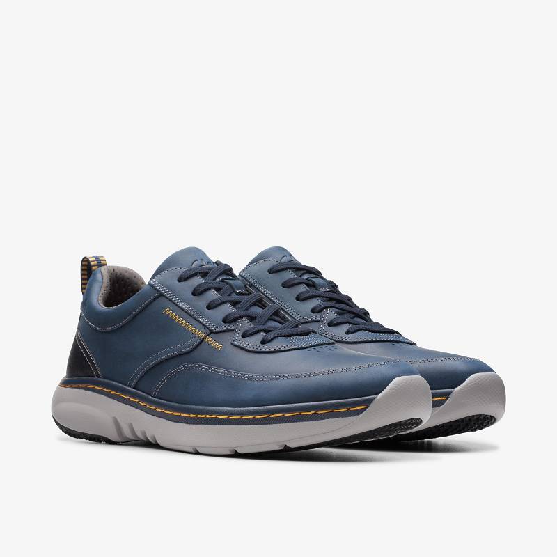 Navy Leather Clarks Pro Lace | CLKS-84240