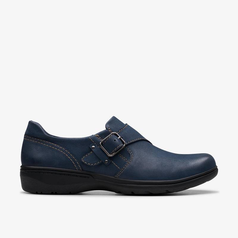 Navy Nubuck Clarks Carleigh Jazz | CLKS-84882