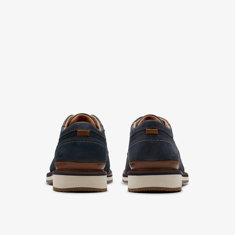 Navy Nubuck Clarks Monahan Plain | CLKS-84319