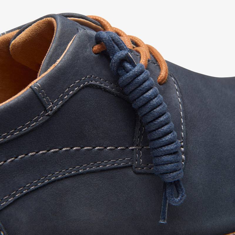 Navy Nubuck Clarks Monahan Plain | CLKS-84319