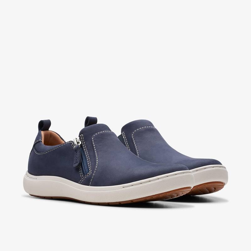 Navy Nubuck Clarks Nalle Lilac | CLKS-85172