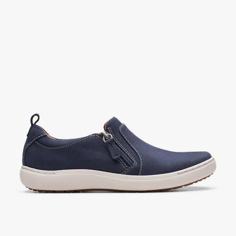 Navy Nubuck Clarks Nalle Lilac | CLKS-85172