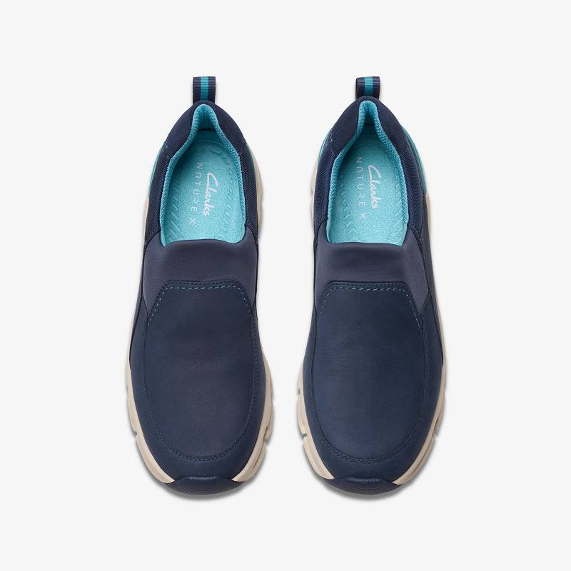 Navy Nubuck Clarks Nature X Sky Waterproof | CLKS-85163