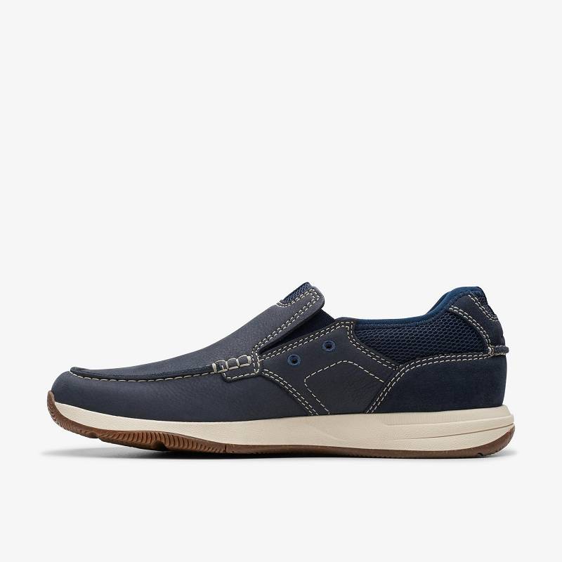 Navy Nubuck Clarks Sailview Step | CLKS-84280