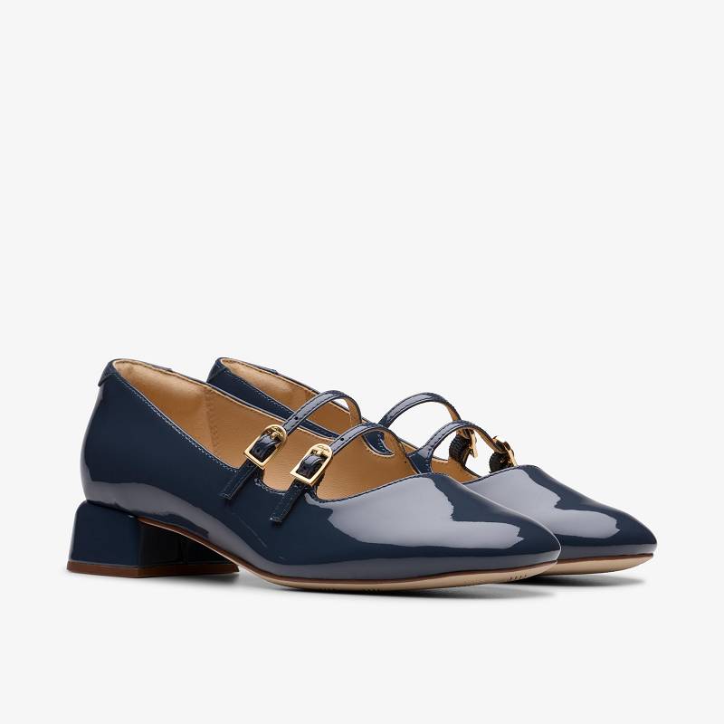 Navy Patent Clarks Daiss30 Shine | CLKS-85044