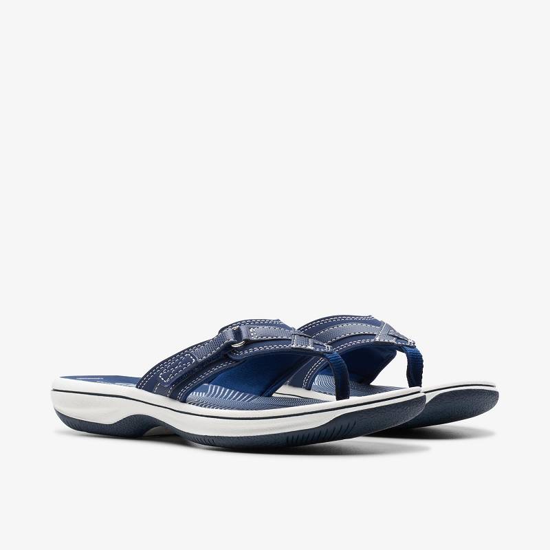 Navy Synthetic Clarks Breeze Sea | CLKS-84898