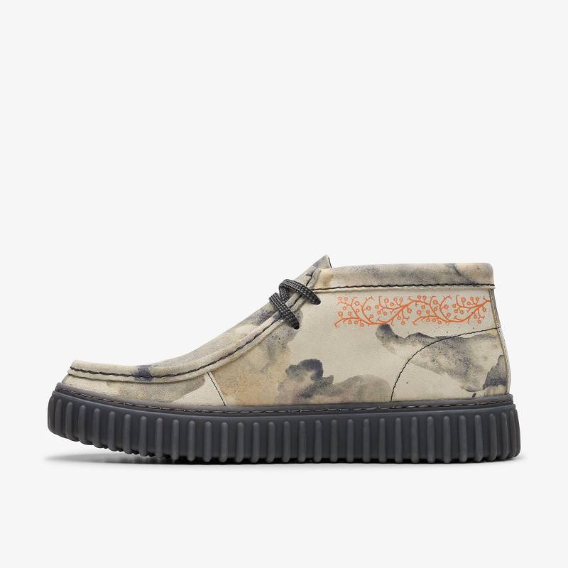 Off White Camoflage Clarks Torhill Tor | CLKS-84597