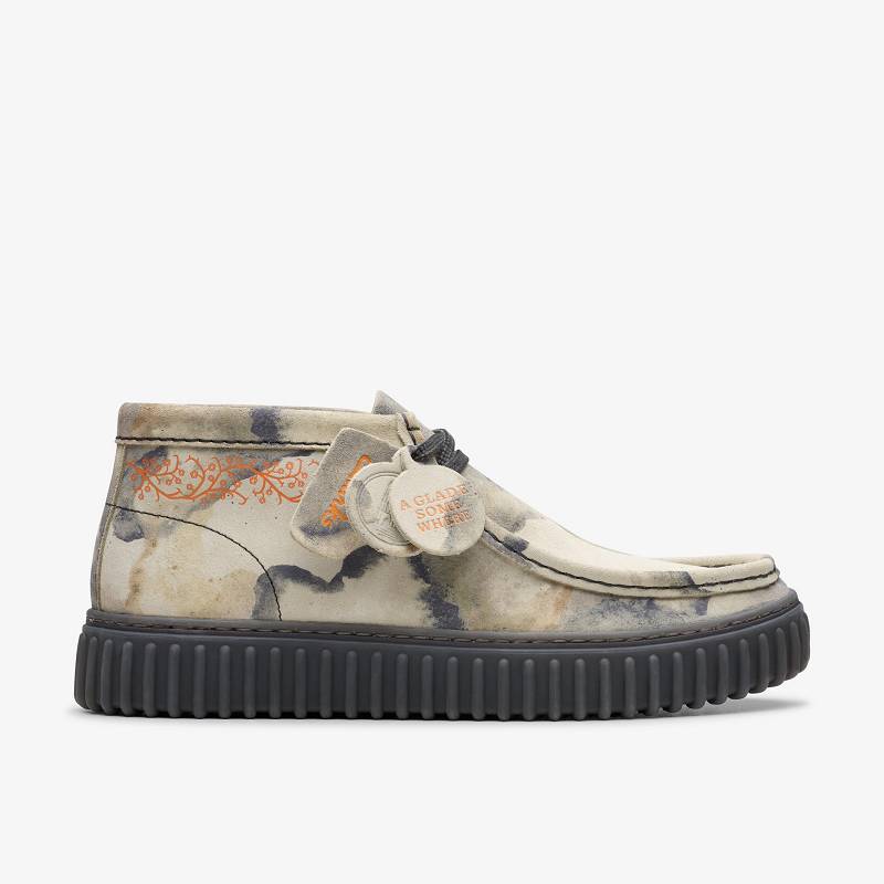 Off White Camoflage Clarks Torhill Tor | CLKS-84597