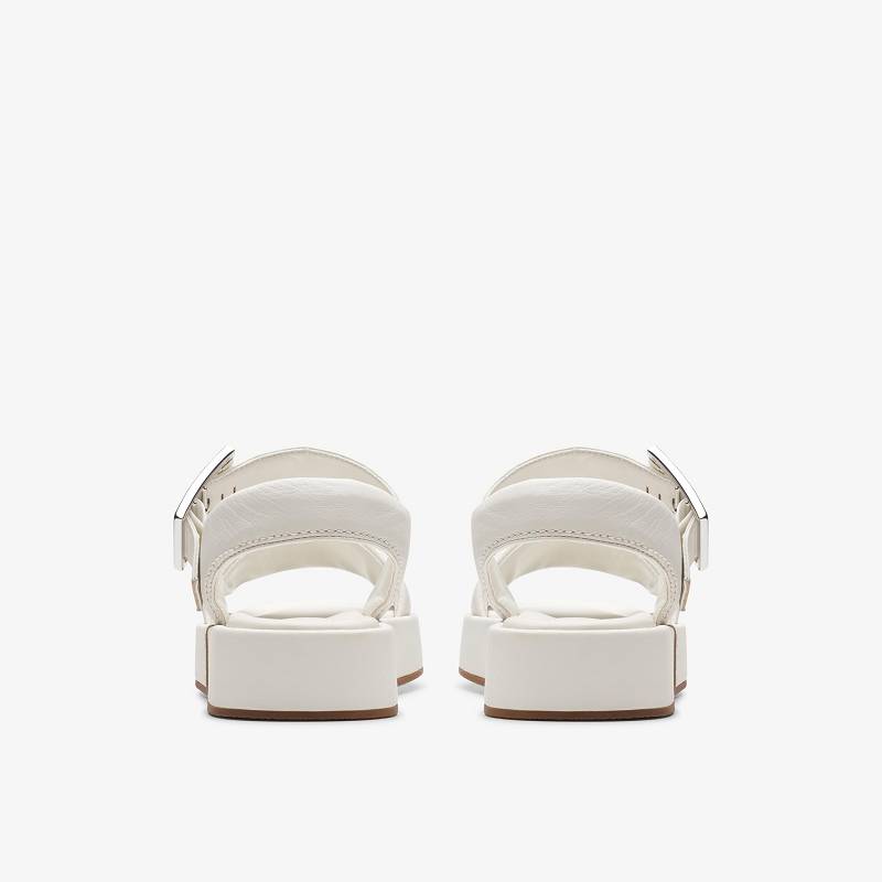 Off White Leather Clarks ALDA STRAP | CLKS-84708