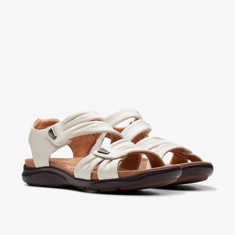 Off White Leather Clarks Kitly Ave | CLKS-84939