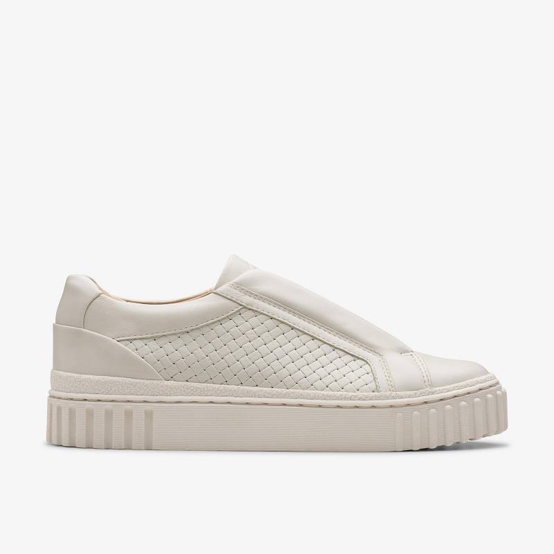 Off White Leather Clarks Mayhill Bay | CLKS-85178