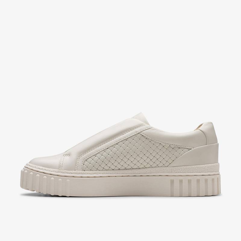 Off White Leather Clarks Mayhill Bay | CLKS-84846