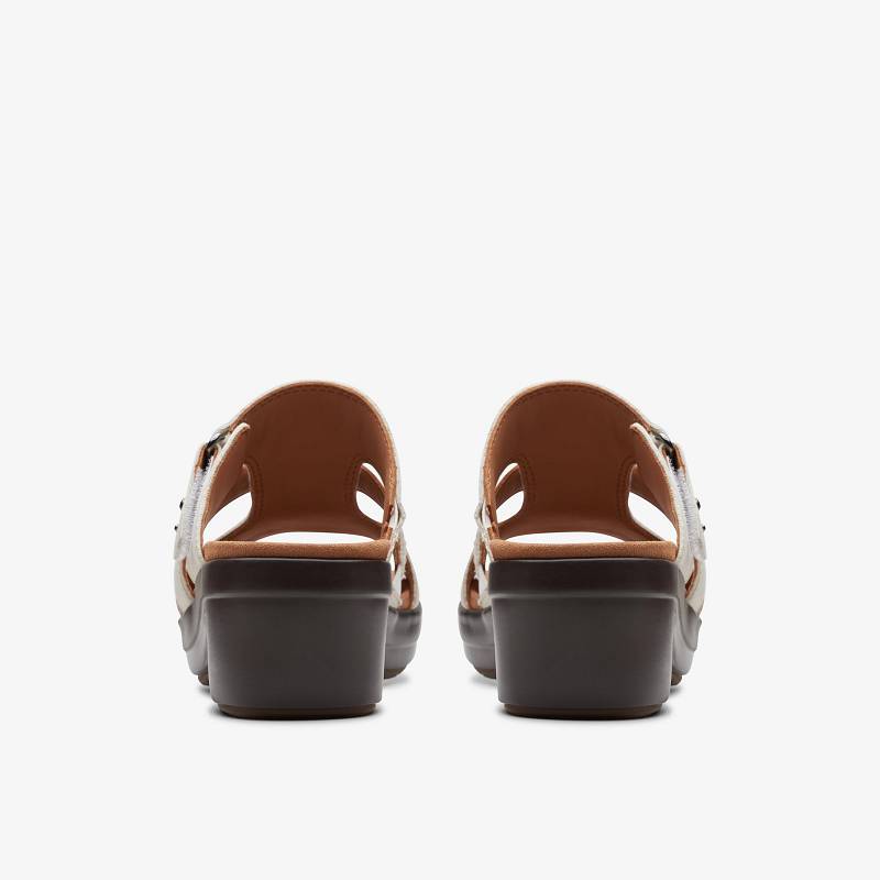 Off White Leather Clarks Tuleah Jane | CLKS-84902