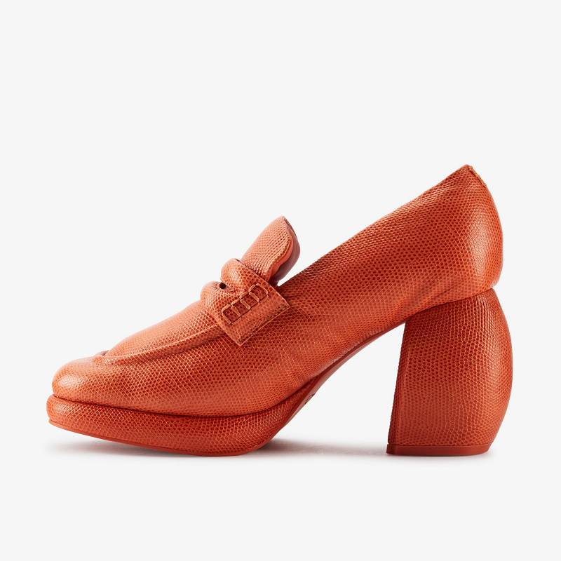 Orange Interest Leather Clarks Martine Rose Womens Loafer 1 | CLKS-85272