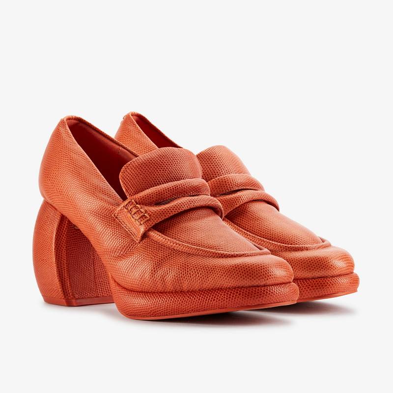 Orange Interest Leather Clarks Martine Rose Womens Loafer 1 | CLKS-85272