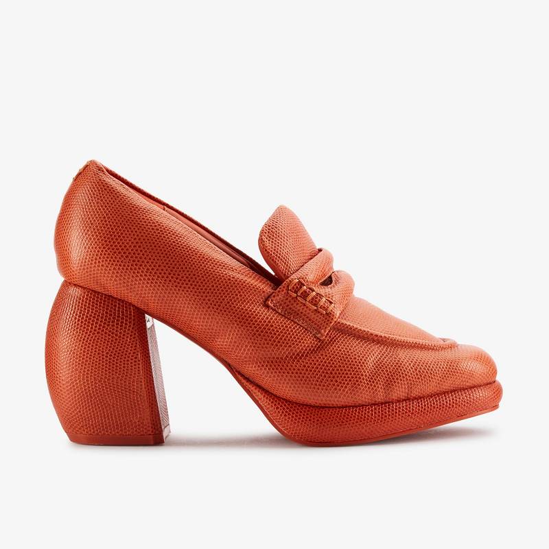 Orange Interest Leather Clarks Martine Rose Womens Loafer 1 | CLKS-85272