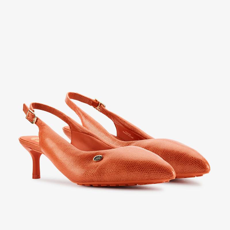 Orange Interest Leather Clarks Martine Rose Womens Sling 1 | CLKS-85107