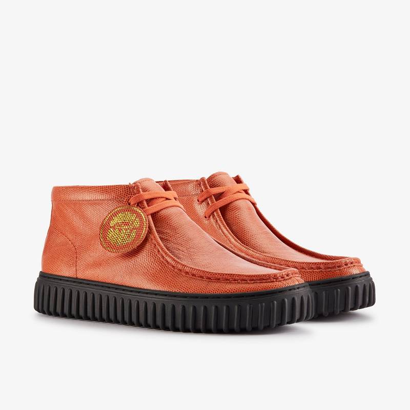 Orange Interest Leather Clarks Martine Rose Torhill Hi | CLKS-84618