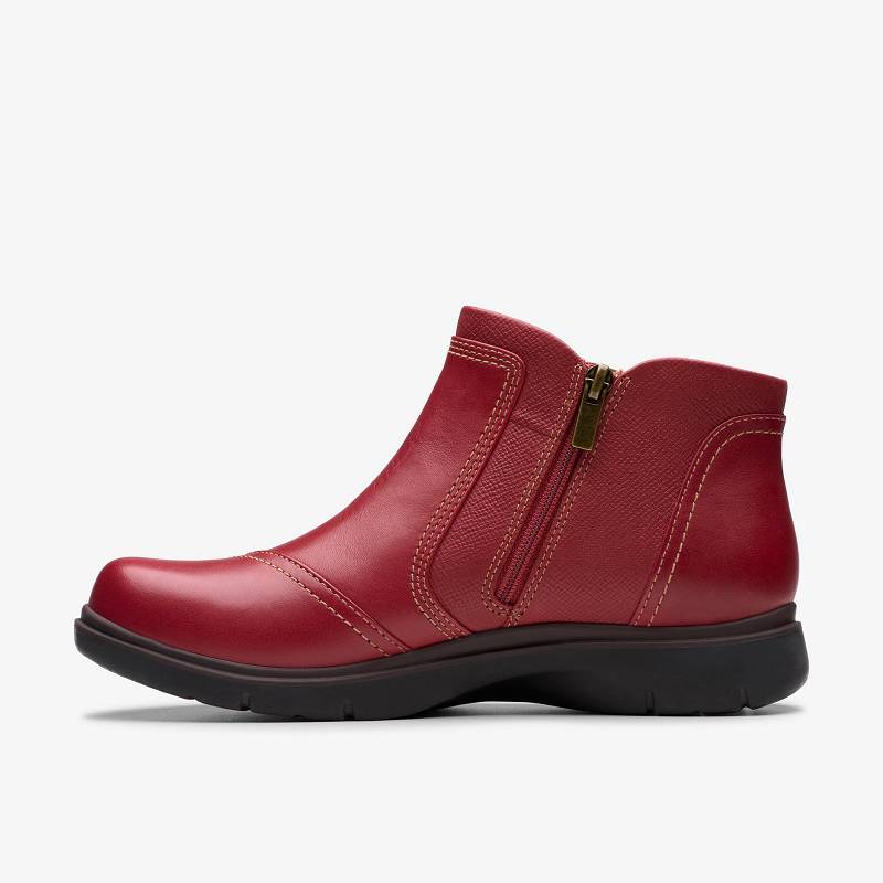 Red Leather Clarks Certina Joy | CLKS-85477