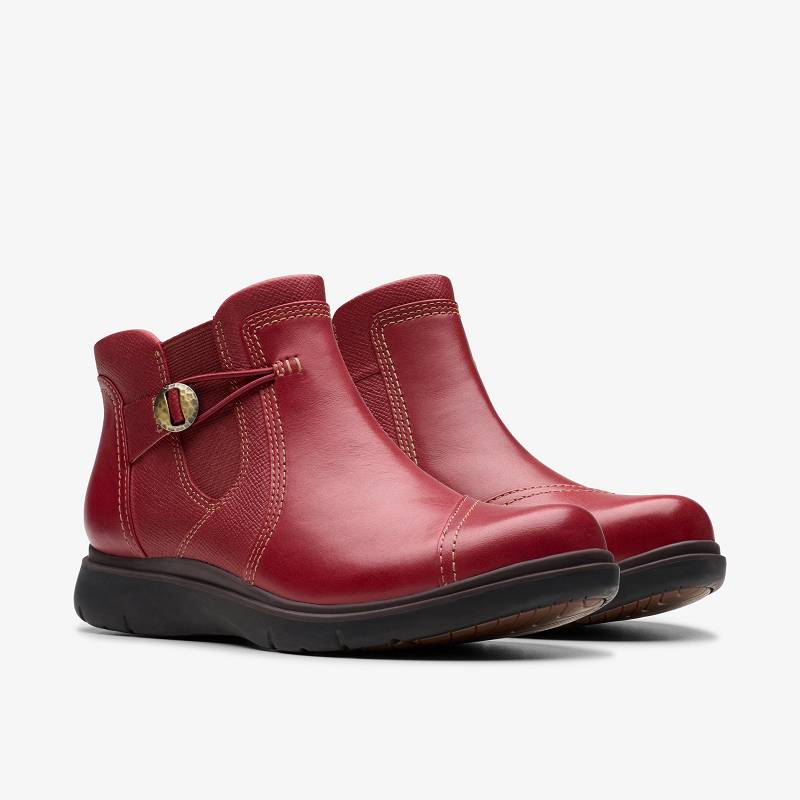 Red Leather Clarks Certina Joy | CLKS-85477