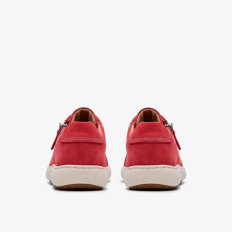 Red Nubuck Clarks Nalle Lace | CLKS-85142