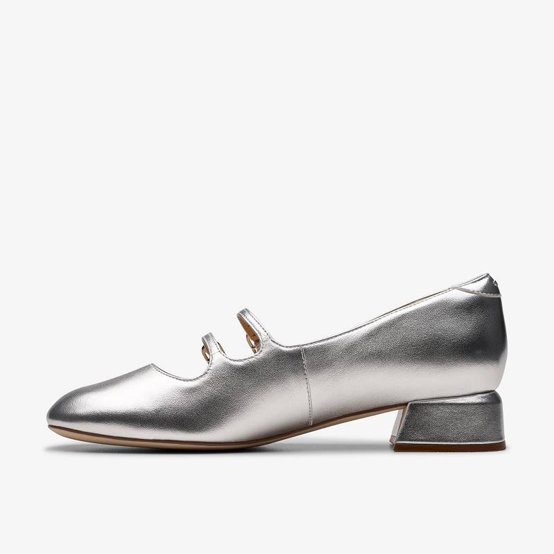 Silver Leather Clarks Daiss 30 Shine | CLKS-85221