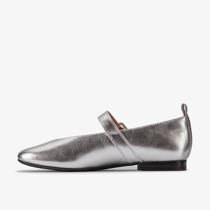 Silver Leather Clarks Fawna Bar | CLKS-85033