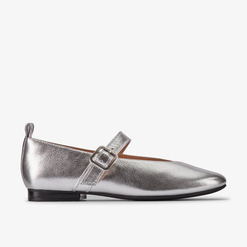 Silver Leather Clarks Fawna Bar | CLKS-85033