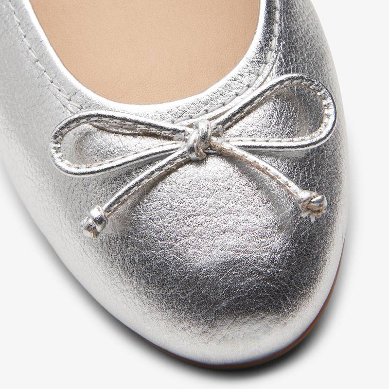 Silver Leather Clarks Fawna Lily | CLKS-84796