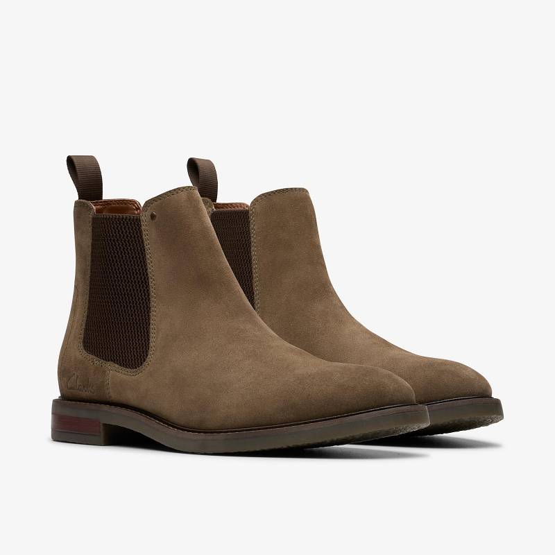 Stone Suede Clarks Jaxen Easy | CLKS-84390