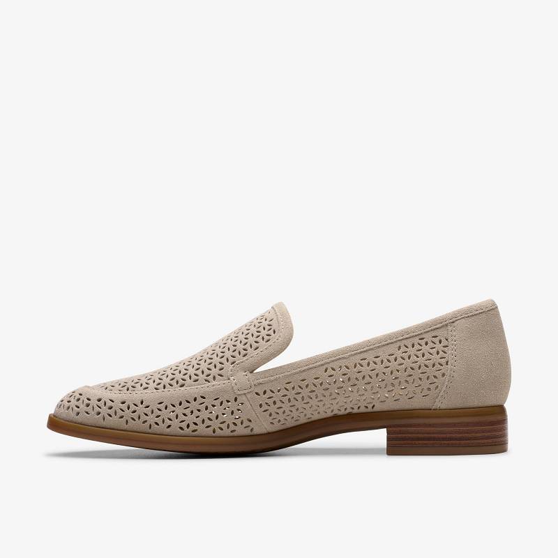 Stone Suede Clarks Trish Cove | CLKS-84865