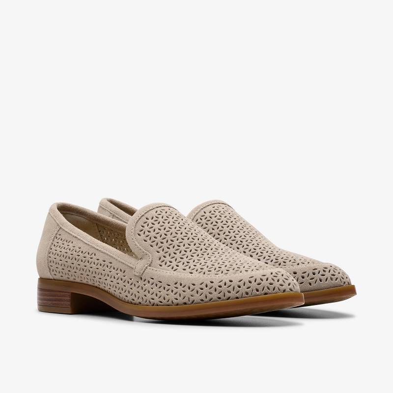 Stone Suede Clarks Trish Cove | CLKS-84865