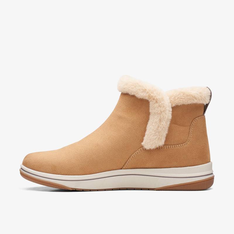 Tan Clarks Breeze Fur | CLKS-85470