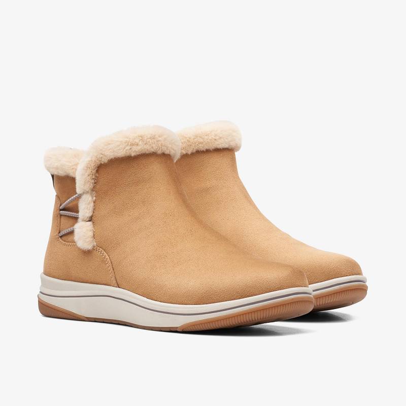 Tan Clarks Breeze Fur | CLKS-85470