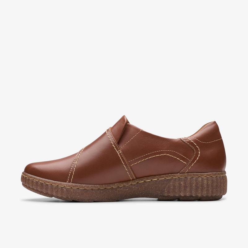 Tan Leather Clarks Caroline Dalia | CLKS-85307