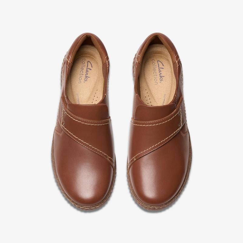 Tan Leather Clarks Caroline Dalia | CLKS-85307