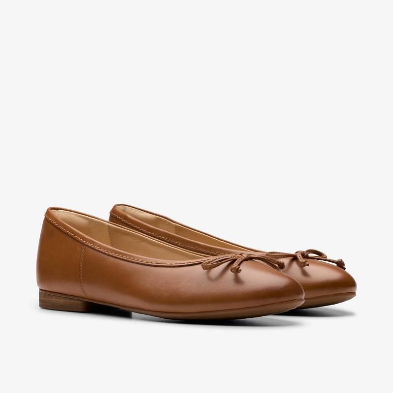 Tan Leather Clarks Fawna Lily | CLKS-85074