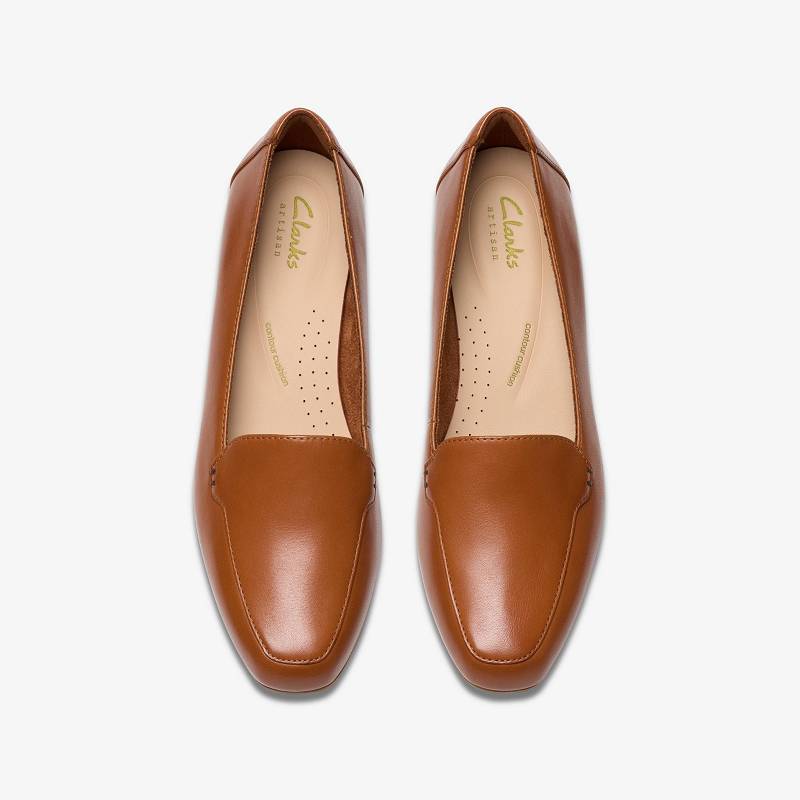 Tan Leather Clarks Krystine Lily | CLKS-84854