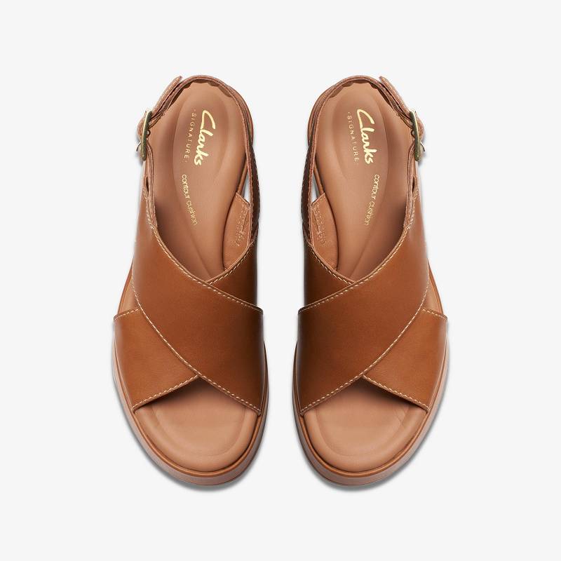 Tan Leather Clarks Manon Wish | CLKS-84747