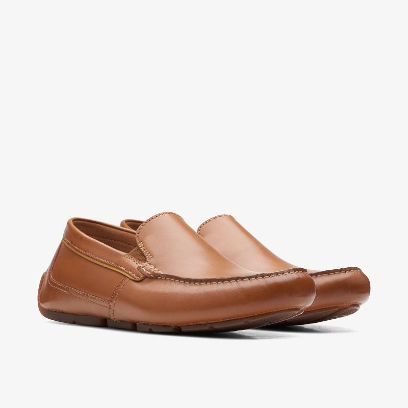 Tan Leather Clarks Markman Plain | CLKS-84462