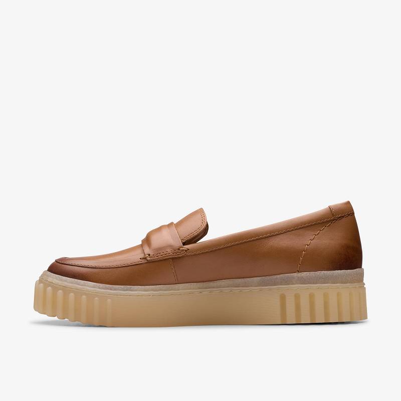 Tan Leather Clarks Mayhill Cove | CLKS-84706