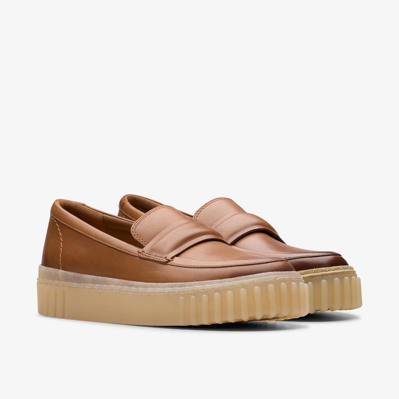 Tan Leather Clarks Mayhill Cove | CLKS-84706