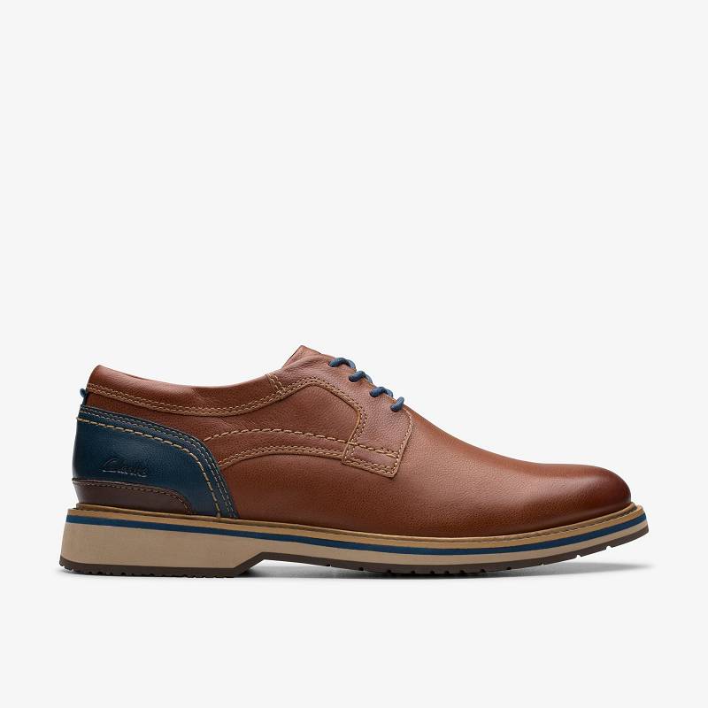 Tan Leather Clarks Monahan Plain | CLKS-84320