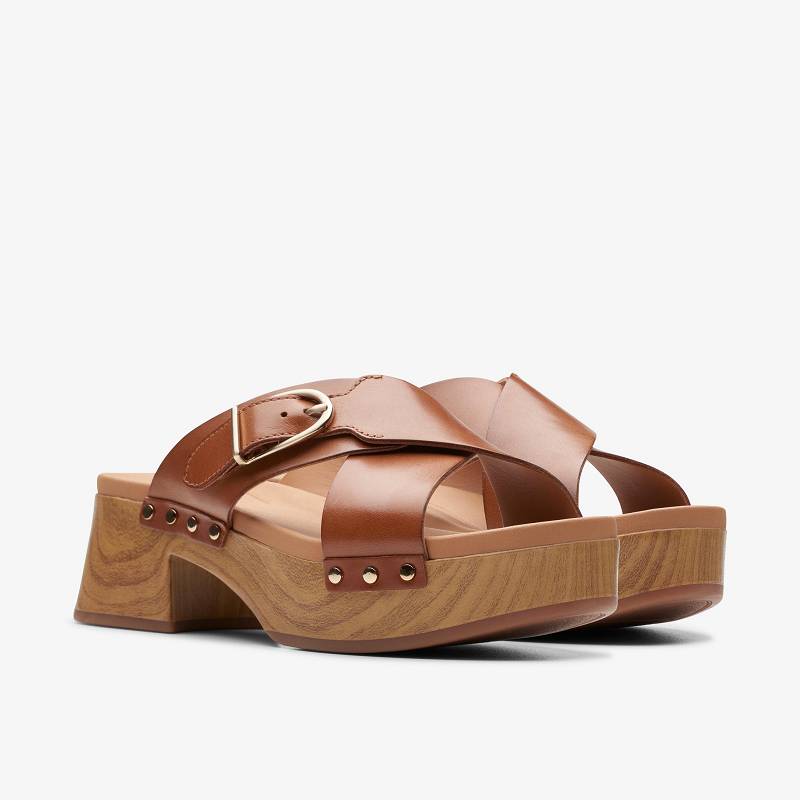 Tan Leather Clarks Sivanne Walk | CLKS-85233