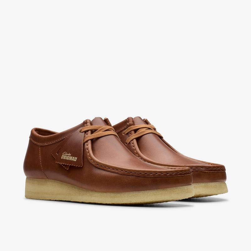 Tan Leather Clarks Wallabee | CLKS-84507