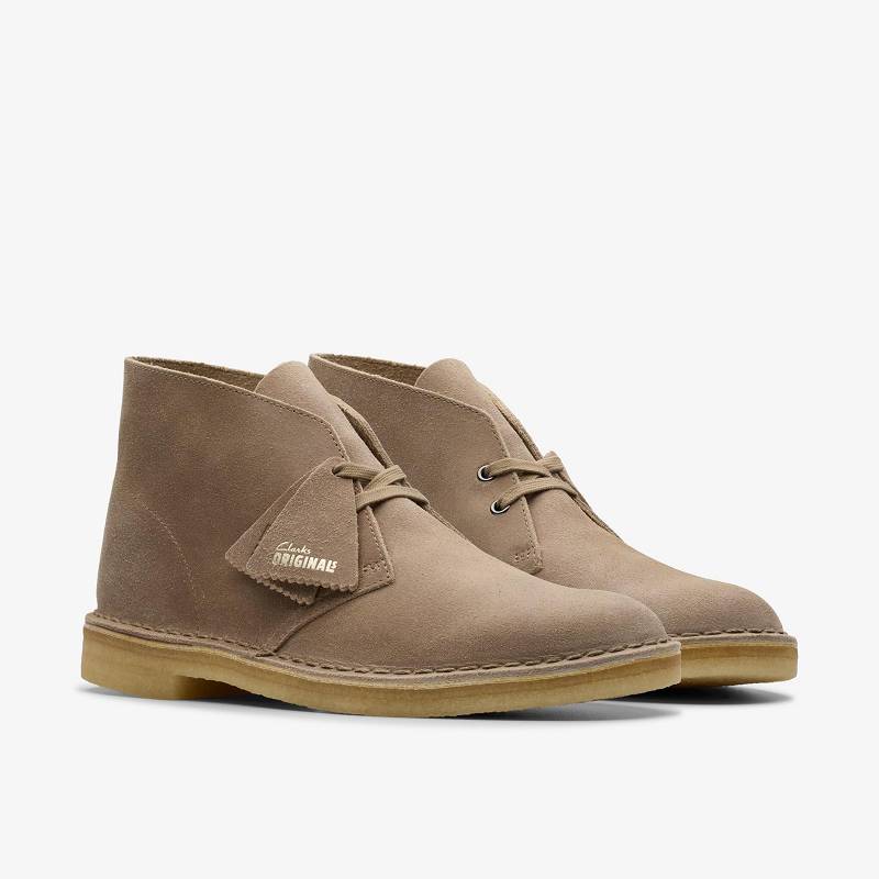 Taupe Distressed Clarks Desert Boot | CLKS-84604