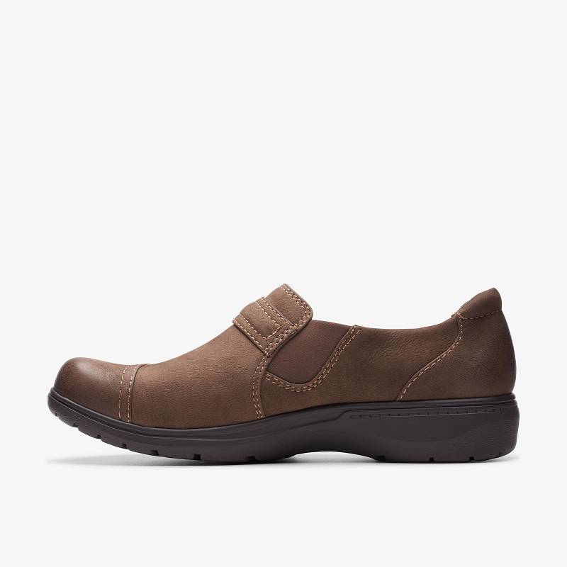 Taupe Nubuck Clarks Carleigh Pearl | CLKS-85305