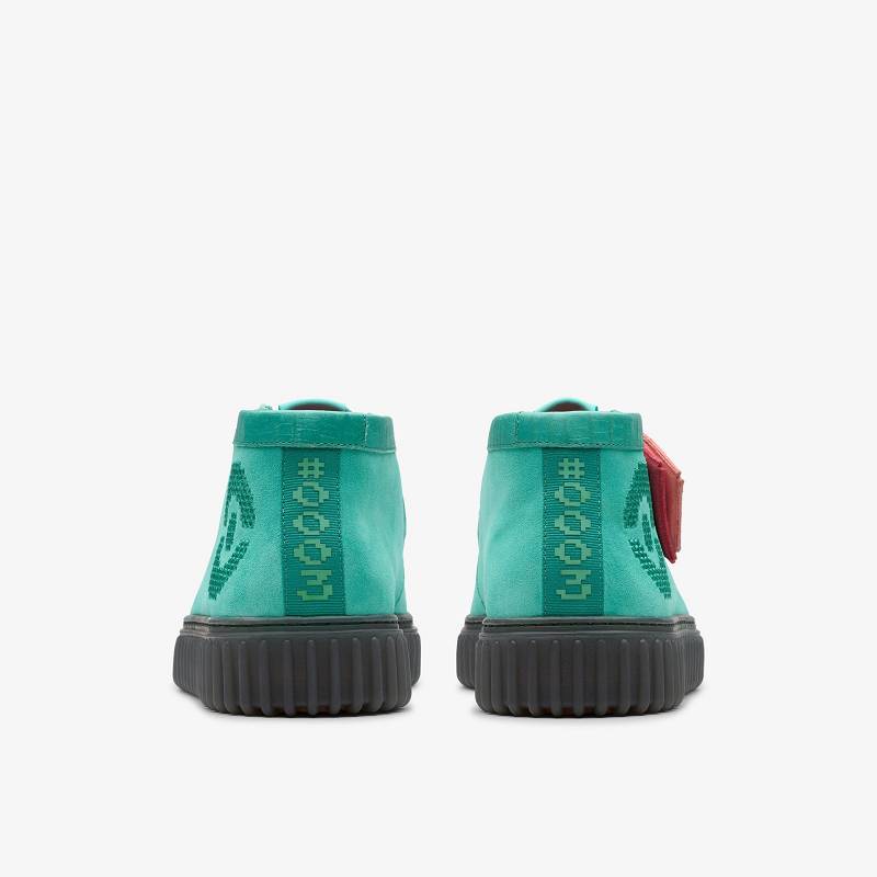 Turquoise Suede Clarks Torhill Explore X Pokémon | CLKS-85529