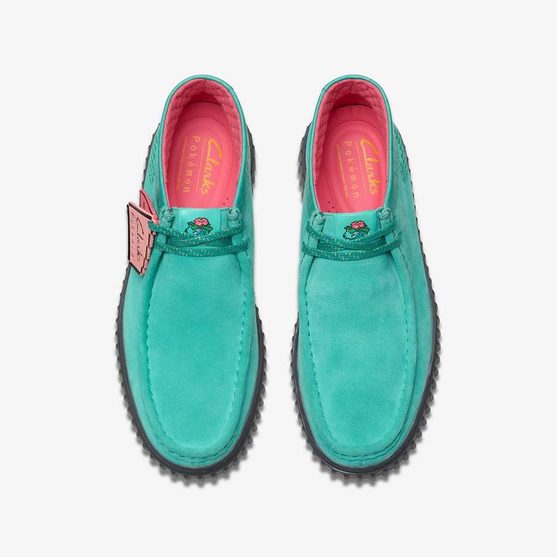 Turquoise Suede Clarks Torhill Explore X Pokémon | CLKS-85529